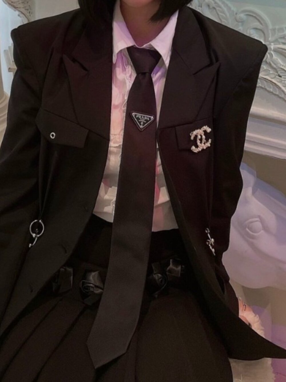 ✨PRADA Black Tie, Unisex Brand New 😎 - Picture 6 of 7